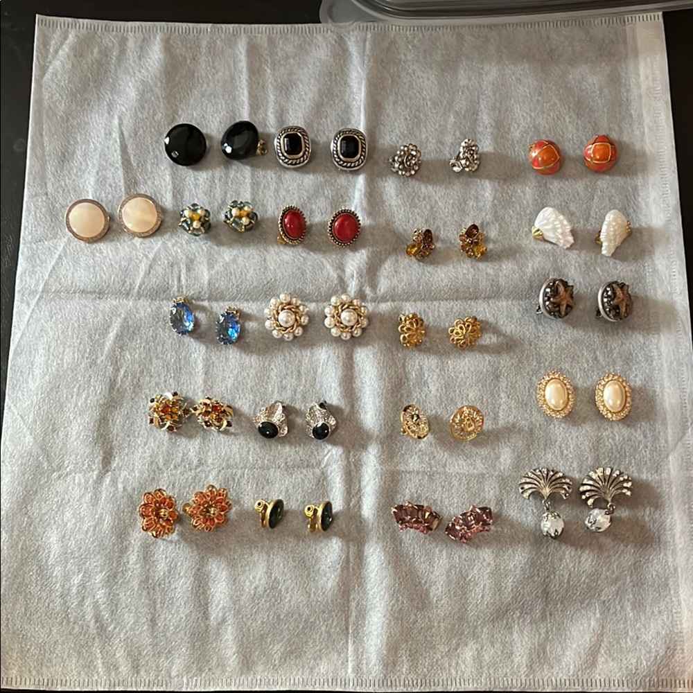 Vintage clip on earrings